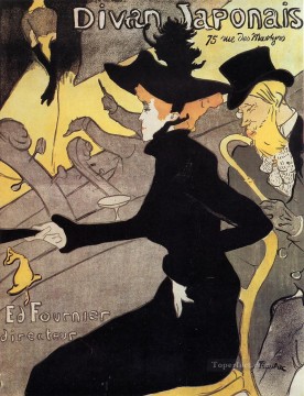  Impresionista Arte - Divan Japonais postimpresionista Henri de Toulouse Lautrec